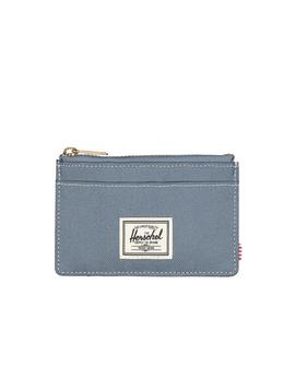 OSCAR CARDHOLDER Blue Mirage White stitch