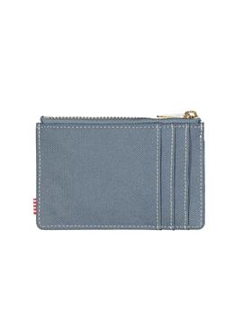 OSCAR CARDHOLDER Blue Mirage White stitch