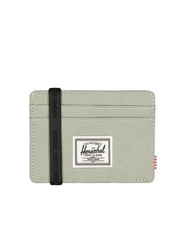 CHARLIE CARDHOLDER Seagrass/White stitch