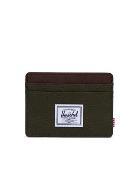 CHARLIE CARDHOLDER Ivy green/chicory coffee