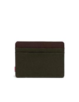 CHARLIE CARDHOLDER Ivy green/chicory coffee