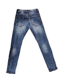 CJ174 PANT DENIM 5 BOLSILLOS PARCHES